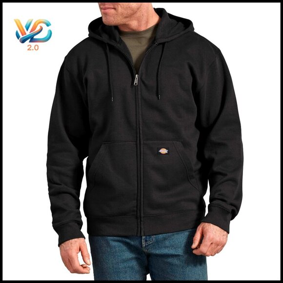 Other - Big Tall Full Zip Fleece Hoodie with Hidden Pocket